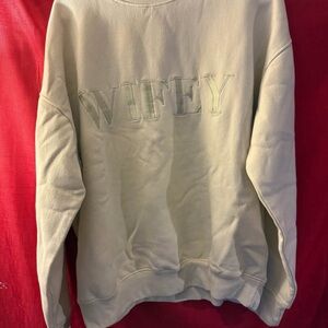 Cream 'Wifey' Sweatshirt from Six Stories